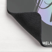 Tapis De Souris Monogramme du cercle holographique moderne - Mouse (Coin)