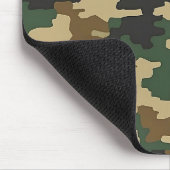 Tapis De Souris Monogramme du crayon de camouflage rétro vert mili (Coin)