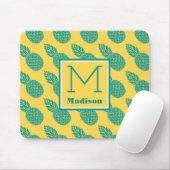Tapis De Souris Monogramme du motif | d'ananas (Avec souris)