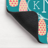 Tapis De Souris Monogramme du motif | de griffonnage d'ananas (Coin)