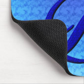Tapis De Souris Monogramme élégant initial D Bluebird (Coin)