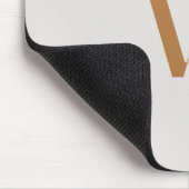 Tapis De Souris Monogramme Élégant Moderne Doux Brown initial (Coin)