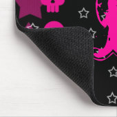 Tapis De Souris Monogramme EMO Punk de crâne de fille Pad de souri (Coin)