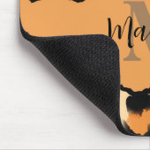 Tapis De Souris Monogramme Empreinte de léopard mou (Coin)