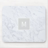 Tapis De Souris Monogramme en marbre blanc (Devant)