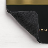 Tapis De Souris Monogramme en métal brossé noir de luxe (Coin)