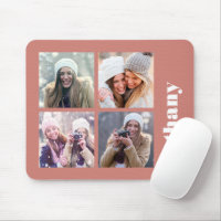 Monogramme en terre cuite personnalisé avec 4 phot