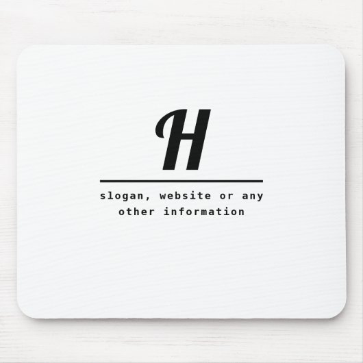 Tapis De Souris Monogramme et affaires rétro-modernes (ou autre) I (Devant)