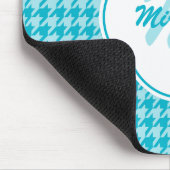 Tapis De Souris Monogramme et nom du pied de muscade turquoise mod (Coin)