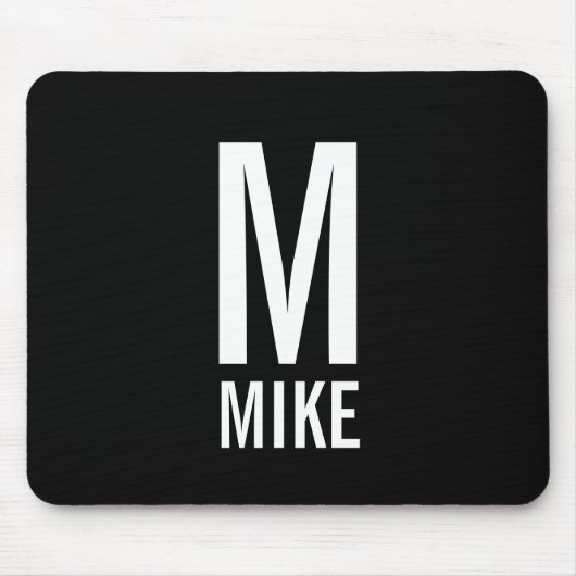 Tapis De Souris Monogramme et nom personnalisés modernes (Devant)