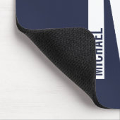 Tapis De Souris Monogramme et nom personnalisés modernes (Coin)