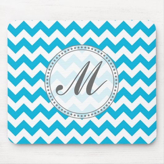 Tapis De Souris Monogramme fait sur commande avec l'arrière - plan (Devant)