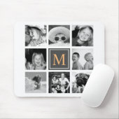 Tapis De Souris Monogramme fait sur commande de collage de photo (Avec souris)
