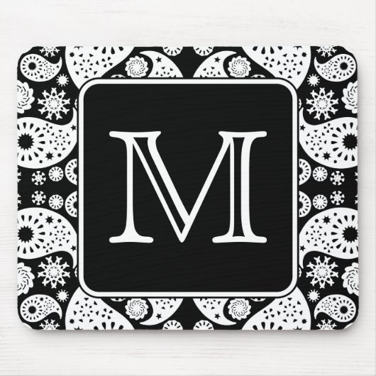 Tapis De Souris Monogramme fait sur commande sur le modèle (Devant)