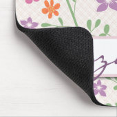 Tapis De Souris Monogramme floral chic de conception de motif (Coin)