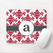 Tapis De Souris Monogramme formel de damassé (Avec souris)
