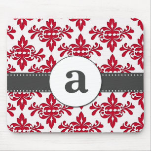 Tapis De Souris Monogramme formel de damassé