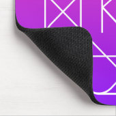 Tapis De Souris Monogramme géométrique cool | Violette violette ma (Coin)