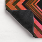 Tapis De Souris Monogramme géométrique rose rustique Carré moderne (Coin)