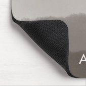 Tapis De Souris Monogramme Initial Aquarelle Gris Davy Ombre (Coin)