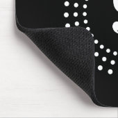Tapis De Souris Monogramme initial des points radiaux rétro sur le (Coin)