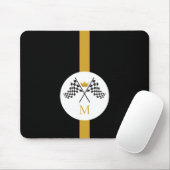 Tapis de souris monogramme initial drapeaux à dami (Avec souris)