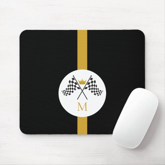 Tapis de souris monogramme initial drapeaux à dami (Avec souris)