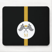 Tapis de souris monogramme initial drapeaux à dami (Devant)