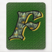 Tapis De Souris Monogramme Initial F Art floral Daisy  (Devant)
