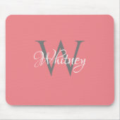 Tapis De Souris Monogramme initial personnalisé (Devant)