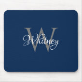 Tapis De Souris Monogramme initial personnalisé (Devant)