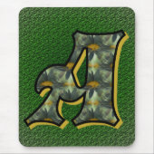 Tapis De Souris Monogramme initiale A marguerite (Devant)