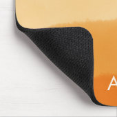 Tapis De Souris Monogramme Initiale Aquarelle Citrouille Orange Om (Coin)