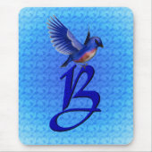 Tapis De Souris Monogramme initiale B Bluebird (Devant)
