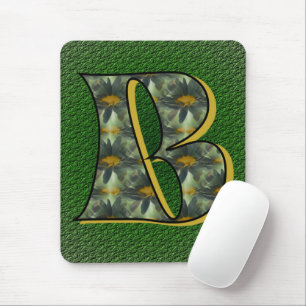 Tapis De Souris Monogramme Initiale B Fleurs Artistiques de Margue