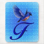 Tapis De Souris Monogramme initiale F Bluebird (Devant)