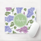 Tapis De Souris Monogramme Lilas Lavande (Avec souris)