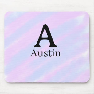 Tapis De Souris Monogramme majuscule masculine ajouter un nom past