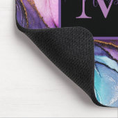 Tapis De Souris Monogramme marbré moderne élégant et coloré (Coin)