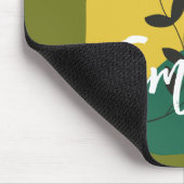 Tapis De Souris Monogramme mignon script abstrait et vert nature (Coin)