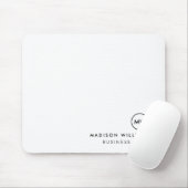 Tapis De Souris Monogramme minimal du client (Avec souris)