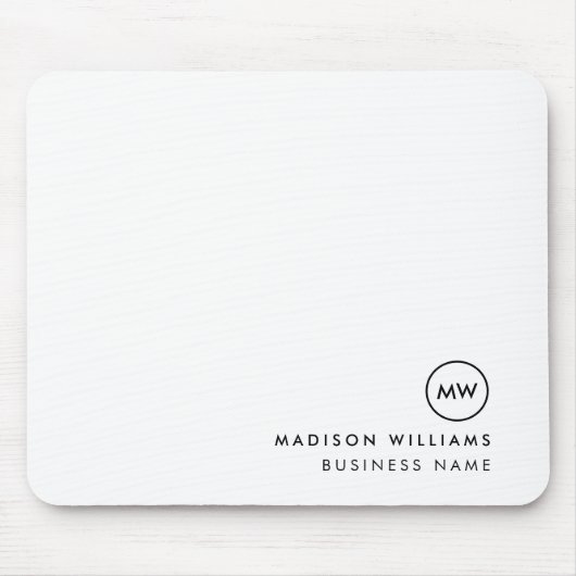 Tapis De Souris Monogramme minimal du client (Devant)