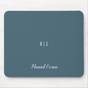 Tapis De Souris Monogramme minimaliste moderne Espace profond Étin