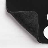 Tapis De Souris Monogramme minimaliste noir et blanc (Coin)