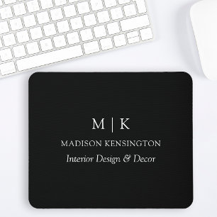 Tapis De Souris Monogramme minimaliste ou ajouter un logo Business