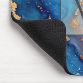 Tapis De Souris Monogramme moderne Abstrait or initial (Coin)