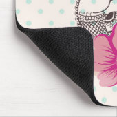 Tapis De Souris Monogramme moderne Bird and Flora Dotty (Coin)
