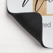 Tapis De Souris Monogramme moderne Initiale B & Nom Personnalisé (Coin)