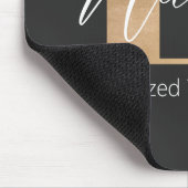 Tapis De Souris Monogramme moderne Initiale P & Nom Personnalisé (Coin)