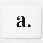 Tapis De Souris Monogramme moderne minimaliste blanc<br><div class="desc">Classic Minimaliste Noir Blanc Monogramme Moderne Elégant Mouse pad. Un monogramme minimaliste et professionnel avec une grande typographie initiale dans une police classique sur un simple arrière - plan.</div>